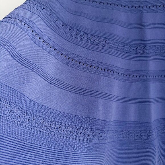 Sandro Blue Knit Crochet Detail Mini Skirt S - Picture 4 of 10